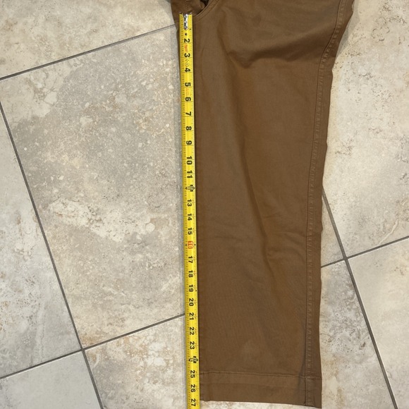 Marine Layer Bridget Crop Pant Women's 6 Brown Standard Fit High Rise Wide Leg - Picture 5 of 10